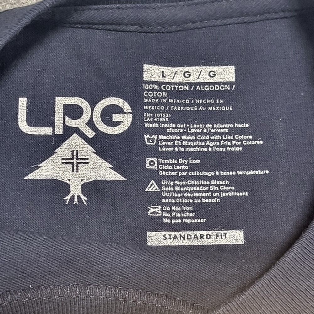 LRG Lifted Research Group "Double OG" Tree Stack Black T-Shirt Size Large - Picture 7 of 13